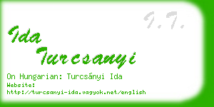 ida turcsanyi business card